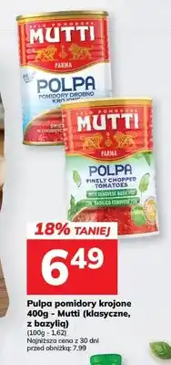 Hitpol Pulpa pomidory krojone z bazylią Mutti oferta