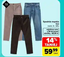 Carrefour Spodnie męskie TEX oferta