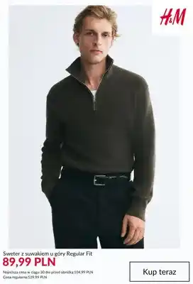 Sweter z suwakiem u góry Regular Fit H & M