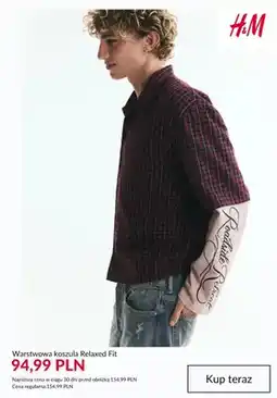 H&M Warstwowa koszula Relaxed Fit H & M oferta