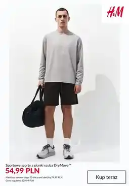 H&M Sportowe szorty z pianki scuba DryMove H & M oferta