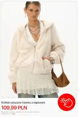 Cropp Krótkie sztuczne futerko z kapturem Cropp oferta