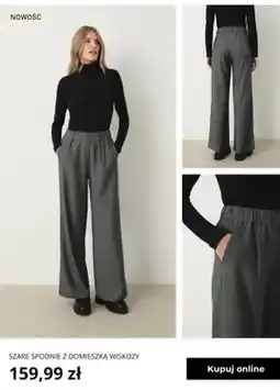 Greenpoint Szare spodnie z domieszką wiskozy Greenpoint oferta