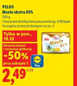 Lidl Masło Pilos oferta