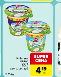 Carrefour Market Śmietana Zott oferta