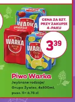 Bliski Piwo Warka 4-pak oferta