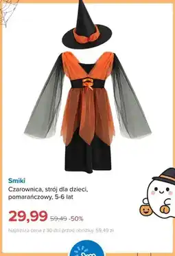 Smyk Strój dla dzieci Czarownica pomarańczowy 5-6 lat Smiki oferta