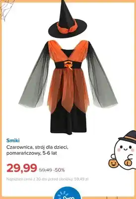 Strój dla dzieci Czarownica pomarańczowy 5-6 lat Smiki