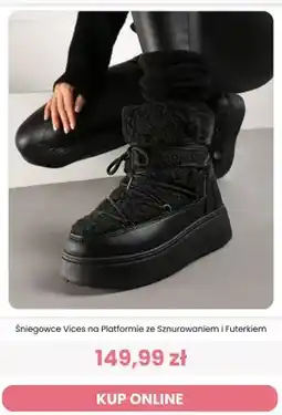 Renee Śniegowce Vices na platformie ze sznurowaniem i futerkiem oferta