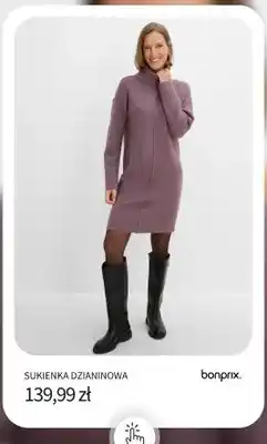 BonPrix Sukienka dzianinowa Bonprix oferta