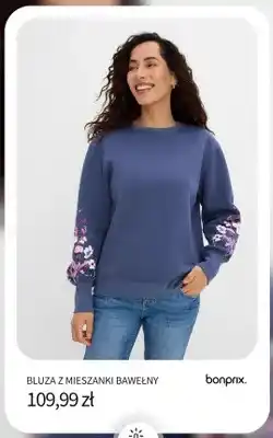 BonPrix Bluza z mieszanki bawełny Bonprix oferta
