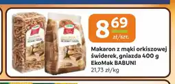 Społem Częstochowa Makaron z mąki orkiszowej świderek EkoMak Babuni oferta