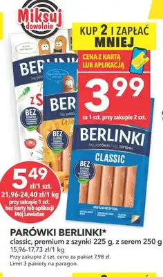 Lewiatan Parówki classic Berlinki oferta