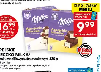 Alpejskie Mleczko Milka o smaku waniliowym