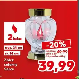 Kaufland Znicz solarny Serce oferta
