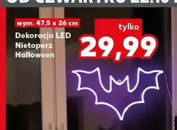 Kaufland Dekoracja LED Nietoperz Halloween oferta