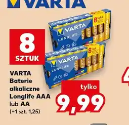Kaufland Baterie alkaliczne Longlife Aaa Varta oferta