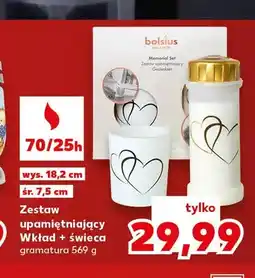 Kaufland Zestaw upamiętniający wkład + świeca Bolsius oferta