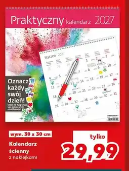Kaufland Kalendarz ścienny z naklejkami 30x30 cm oferta