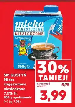 Kaufland Mleko zagęszczone niesłodzone SM Gostyń 7,5% oferta