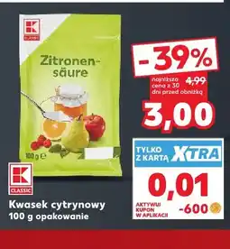 Kaufland Kwasek cytrynowy K-Classic oferta