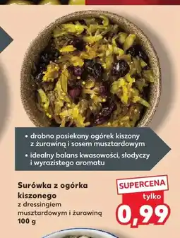 Kaufland Surówka z ogórka kiszonego z dressingiem musztardowym i żurawiną oferta