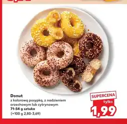 Kaufland Donut z kolorową posypką z nadzieniem orzechowym oferta
