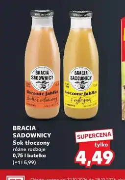 Kaufland Sok tłoczony jabłko słodkie odmiany Bracia Sadownicy oferta