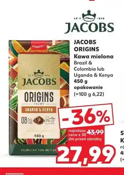 Kaufland Kawa mielona Brazil & Colombia Jacobs Origins oferta