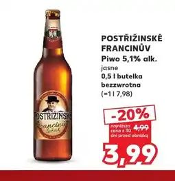 Kaufland Piwo Postřižinské Francinův 5,1% oferta