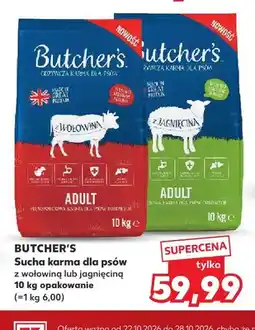 Kaufland Sucha karma dla psów z wołowiną Butcher's oferta