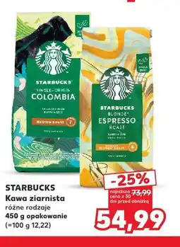 Kaufland Kawa ziarnista Colombia Starbucks oferta
