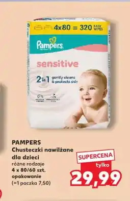 Kaufland Chusteczki nawilżane dla dzieci Pampers 4-pak oferta