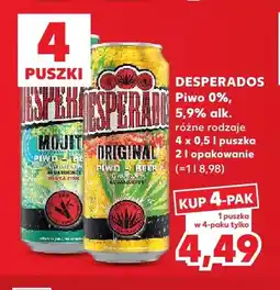 Kaufland Piwo bezalkoholowe Desperados Mojito 4-pak oferta