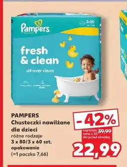 Kaufland Chusteczki nawilżane dla dzieci Pampers 3-pak oferta