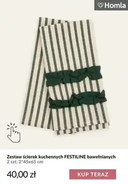 Homla Zestaw ścierek kuchennych Festiline bawełnianych 45x65 cm Homla oferta