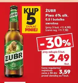 Kaufland Piwo Żubr oferta