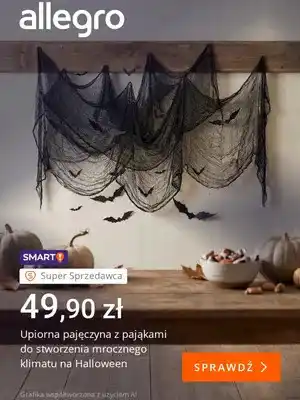 Upiorna pajęczyna z pająkami do stworzenia mrocznego klimatu na Halloween