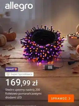 Allegro Lampki LED 200 fioletowo-pomarańczowych diod oferta