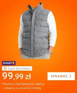Allegro Pikowany bezrękawnik z wełną oferta