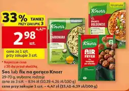 Auchan Sos lub fix na gorąco Knorr oferta