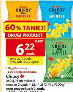 Auchan Chipsy Auchan 250 g, różne rodzaje oferta