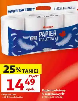Auchan Papier toaletowy 4-warstwowy Auchan oferta