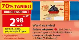 Auchan Worki na śmieci łatwo wiązane Auchan oferta