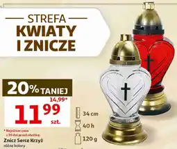 Auchan Znicz Serce Krzyż różne kolory oferta