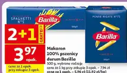Auchan Makaron 100% pszenicy durum Barilla 500 g, wybrane rodzaje oferta