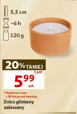Auchan Znicz gliniany zalewany oferta