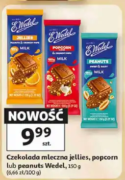 Auchan Czekolada mleczna jellies, popcorn lub peanuts E.Wedel oferta