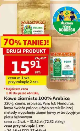 Auchan Kawa ziarnista 100% Arabica Auchan oferta