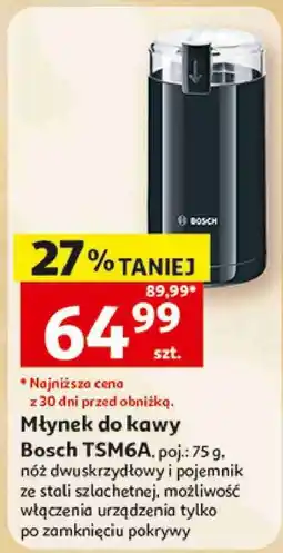Auchan Młynek do kawy Bosch TSM6A oferta